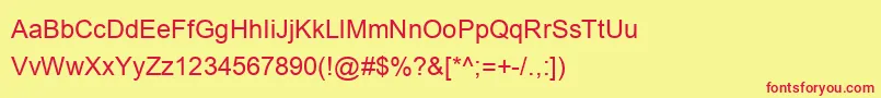 Шрифт Utsaah – красные шрифты на жёлтом фоне