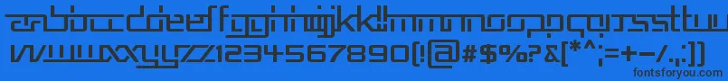 RepublikaV Font – Black Fonts on Blue Background