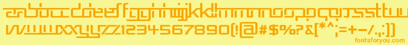 RepublikaV Font – Orange Fonts on Yellow Background