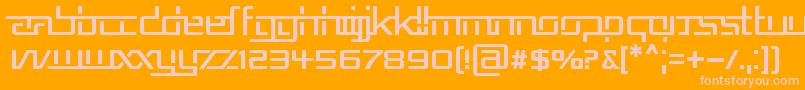 RepublikaV Font – Pink Fonts on Orange Background