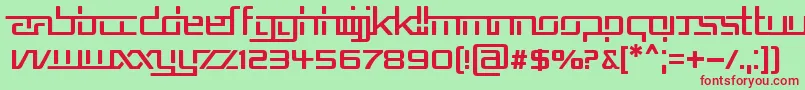 RepublikaV Font – Red Fonts on Green Background