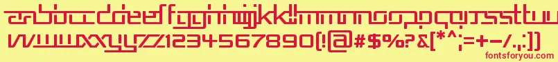 RepublikaV Font – Red Fonts on Yellow Background