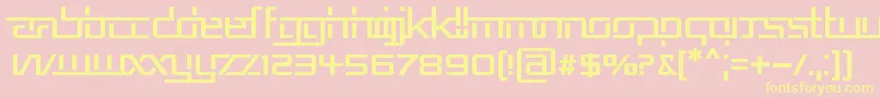 RepublikaV Font – Yellow Fonts on Pink Background