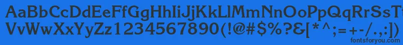 KorinnastdBold Font – Black Fonts on Blue Background