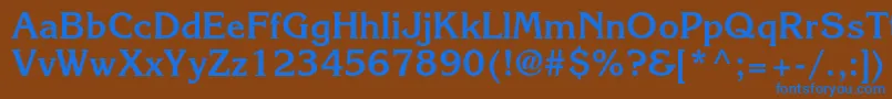 KorinnastdBold Font – Blue Fonts on Brown Background