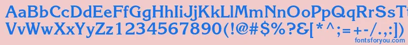 KorinnastdBold Font – Blue Fonts on Pink Background