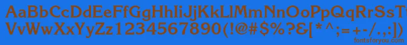 Шрифт KorinnastdBold – коричневые шрифты на синем фоне