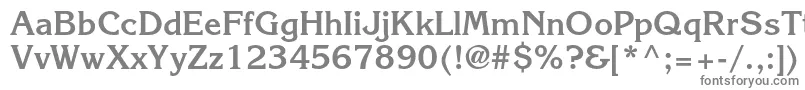 フォントKorinnastdBold – 白い背景に灰色の文字