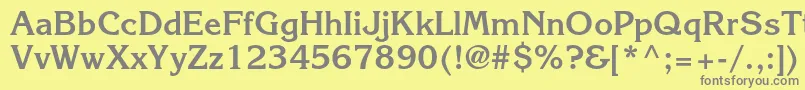 KorinnastdBold Font – Gray Fonts on Yellow Background