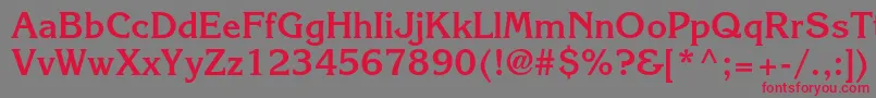 KorinnastdBold-Schriftart – Rote Schriften auf grauem Hintergrund