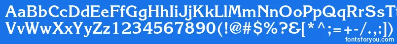 フォントKorinnastdBold – 青い背景に白い文字