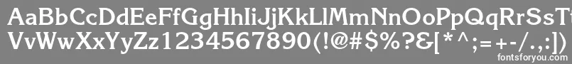 フォントKorinnastdBold – 灰色の背景に白い文字