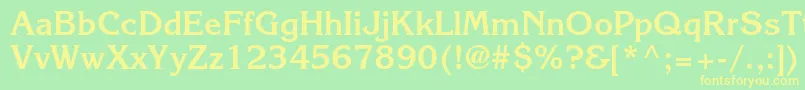 KorinnastdBold Font – Yellow Fonts on Green Background