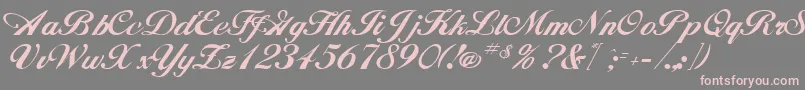 HancockRegular Font – Pink Fonts on Gray Background