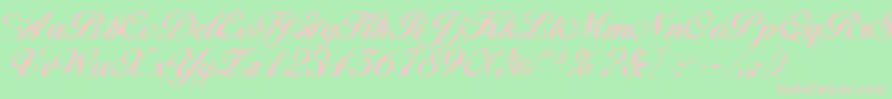 HancockRegular Font – Pink Fonts on Green Background