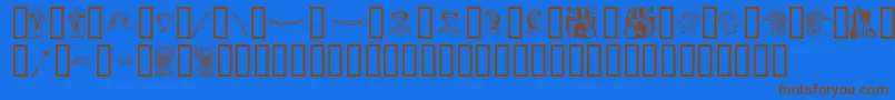 TheMiddleAgesI Font – Brown Fonts on Blue Background