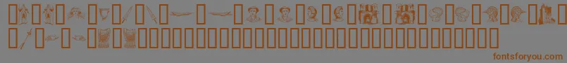 TheMiddleAgesI Font – Brown Fonts on Gray Background