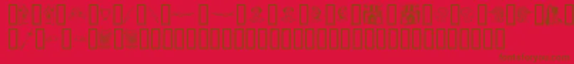 TheMiddleAgesI Font – Brown Fonts on Red Background