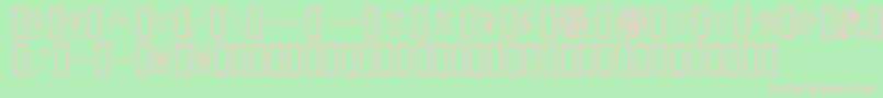 フォントTheMiddleAgesI – 緑の背景にピンクのフォント