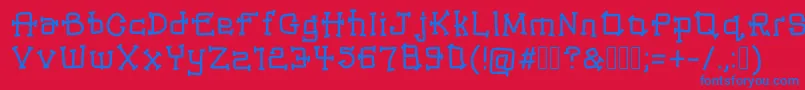 Warlox Font – Blue Fonts on Red Background