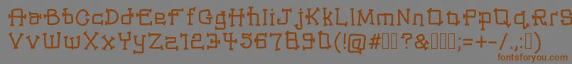 Warlox Font – Brown Fonts on Gray Background