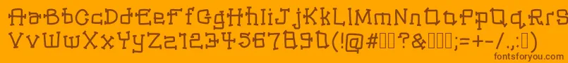 Warlox Font – Brown Fonts on Orange Background