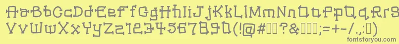 Warlox Font – Gray Fonts on Yellow Background