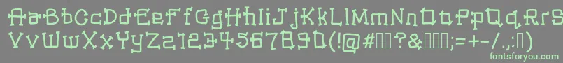 フォントWarlox – 灰色の背景に緑のフォント