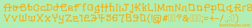 Warlox Font – Orange Fonts on Green Background