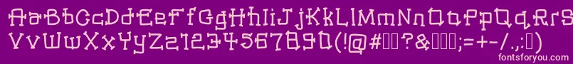 Warlox Font – Pink Fonts on Purple Background