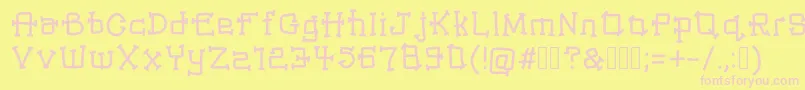 Warlox Font – Pink Fonts on Yellow Background