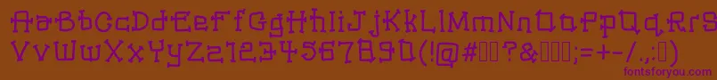 Warlox Font – Purple Fonts on Brown Background