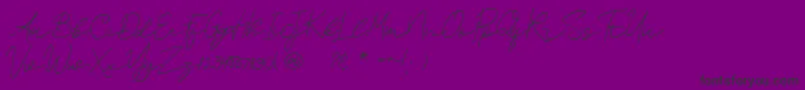 SurederStylishDemo-Schriftart – Schwarze Schriften auf violettem Hintergrund