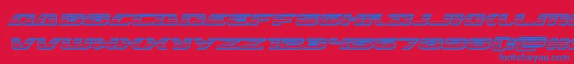 Iapetuschromeital Font – Blue Fonts on Red Background