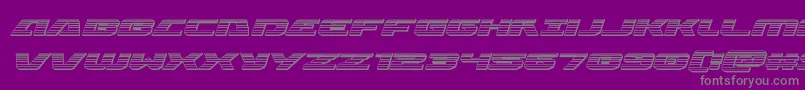 Iapetuschromeital Font – Gray Fonts on Purple Background