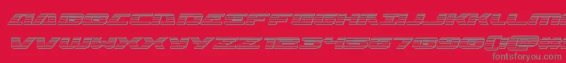 Iapetuschromeital Font – Gray Fonts on Red Background