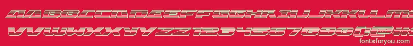 フォントIapetuschromeital – 赤い背景に緑の文字