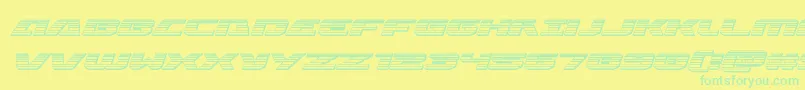 Iapetuschromeital Font – Green Fonts on Yellow Background