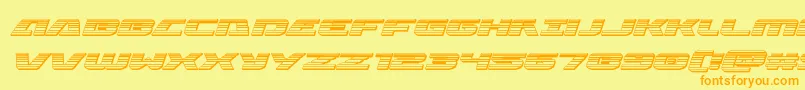 Iapetuschromeital Font – Orange Fonts on Yellow Background