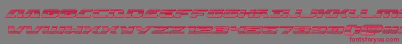 Iapetuschromeital Font – Red Fonts on Gray Background
