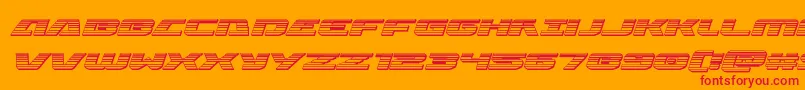 Iapetuschromeital Font – Red Fonts on Orange Background