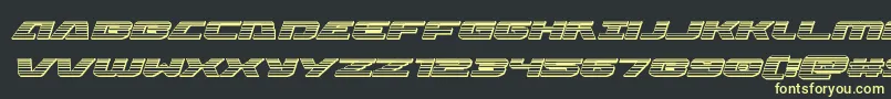 フォントIapetuschromeital – 黒い背景に黄色の文字