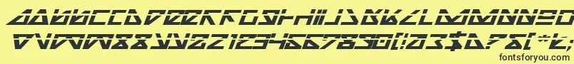 Шрифт NickTurboBoldExpandedItlas – чёрные шрифты на жёлтом фоне