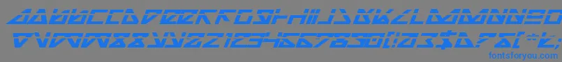 Шрифт NickTurboBoldExpandedItlas – синие шрифты на сером фоне
