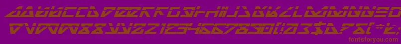 NickTurboBoldExpandedItlas-fontti – ruskeat fontit violetilla taustalla