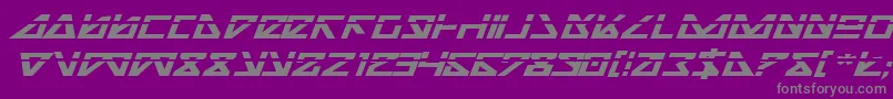 フォントNickTurboBoldExpandedItlas – 紫の背景に灰色の文字