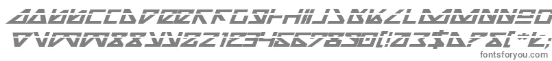 NickTurboBoldExpandedItlas-fontti – harmaat kirjasimet valkoisella taustalla