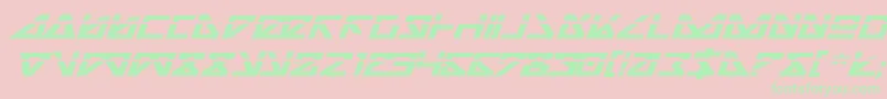 フォントNickTurboBoldExpandedItlas – ピンクの背景に緑の文字