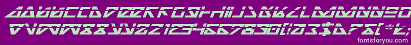 NickTurboBoldExpandedItlas-fontti – vihreät fontit violetilla taustalla