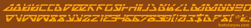 Шрифт NickTurboBoldExpandedItlas – оранжевые шрифты на коричневом фоне